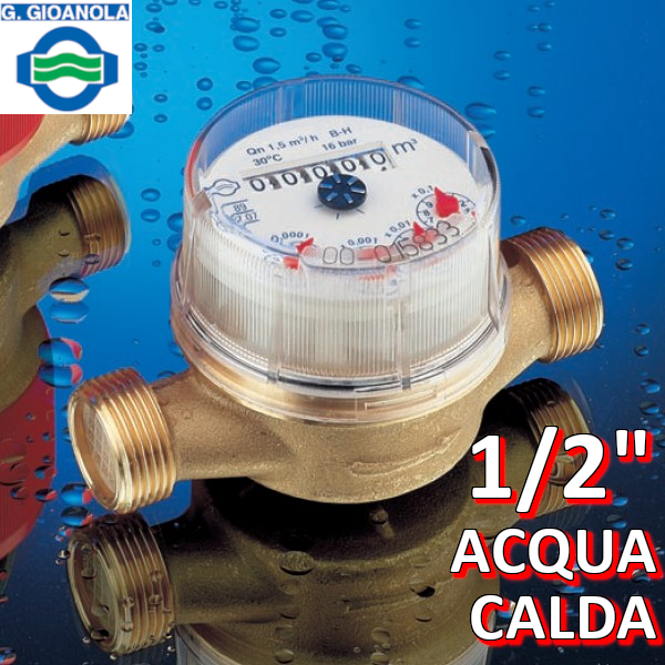 Compteur d'eau chaude à cadran sec 1/2'' - Homologué CEE