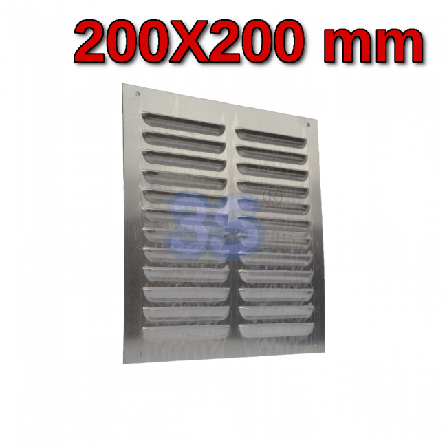 Grille de ventilation autoportante en aluminium 20x20 cm