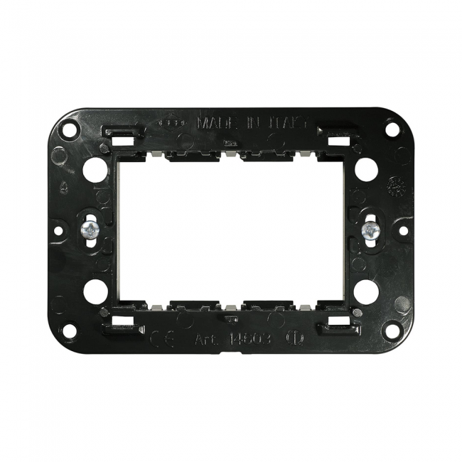 Support en polycarbonate à 3 modules avec vis, compatible avec Living International / Light - Feb Electric