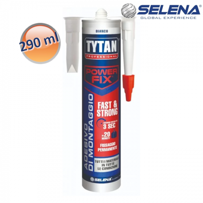 POWER FIX FAST & STRONG 290 ml Silicone adhésif de montage blanc