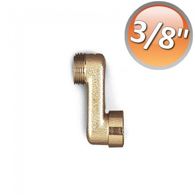 Raccord de radiateur excentrique en laiton nickelé, raccords MF 3/8", déport de 40 mm