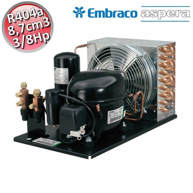 unité motocondensante à vanne UNEK6210GK Embraco Aspera gaz R404A MHBP
