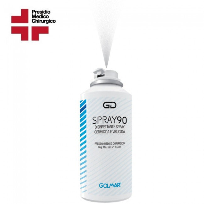 GD Spray 90 - Désinfectant avec dispositif médico-chirurgical pour environnements et véhicules, germicide et bactéricide - Flacon de 150 ml, libération totale