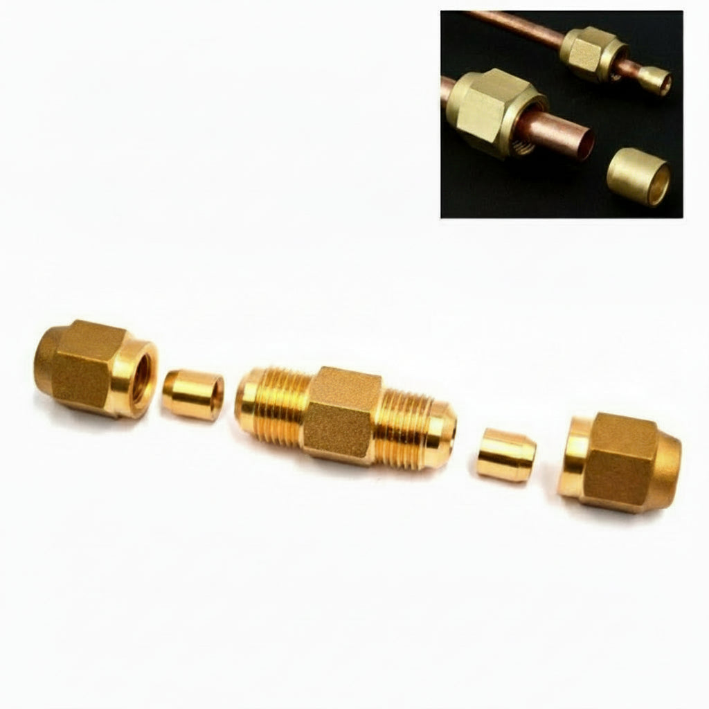 manchon de raccordement auto-évasé en cuivre-aluminium 1/2" pour raccord linéaire