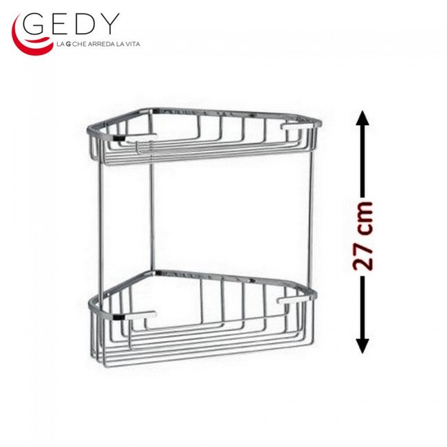 GEDY 2481 Shower caddy with 2 shelves H 27 cm