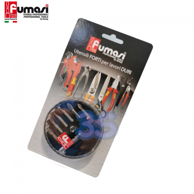 Assortiment d'embouts de tournevis cruciformes et plats avec 6 inserts et fixation magnétique 1/4".