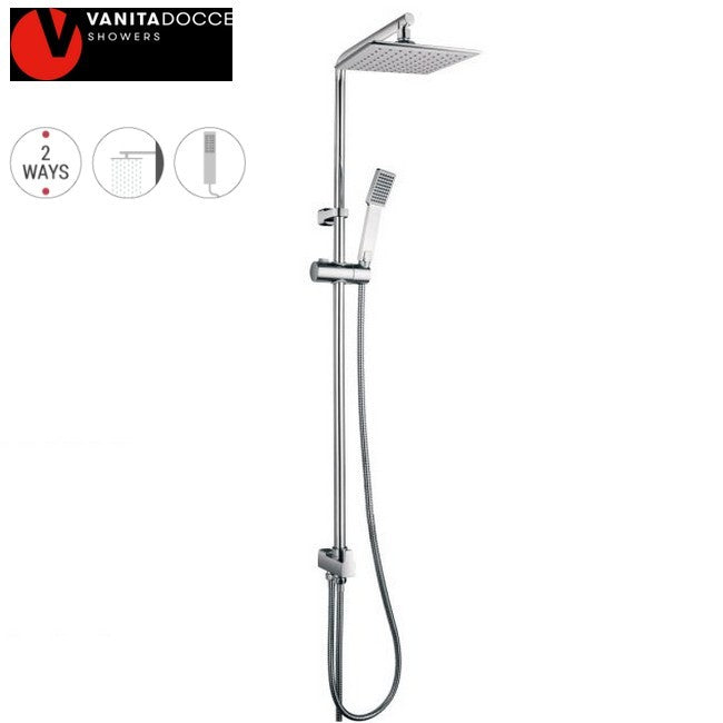 Colonne de douche MERCURIO avec inverseur et pommeau de douche 20x20 cm