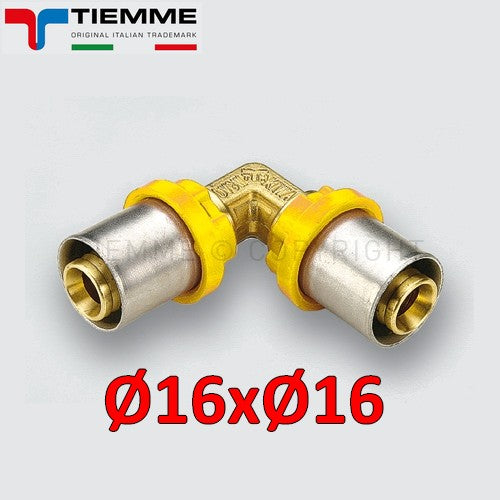 Multicouche pour gaz - Raccord coudé Ø 16 mm