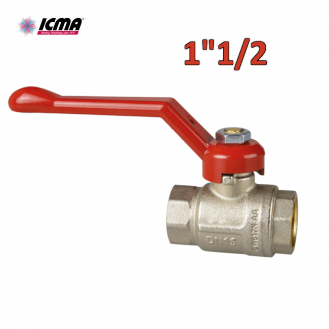 ICMA 350 - Vanne à bille - Filetage 1''1/2 F/F - Levier long