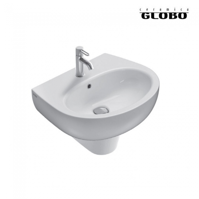 Colonne suspendue demi-hauteur Grace, blanche 28 x 37 H 26 - GRS05.BI - Ceramica Globo