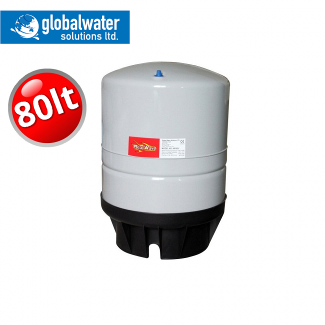 Vase d'expansion Heat Wave 80 L - Raccord 3/4" pour appareils sanitaires et chauffage - 6 bars - Gris
