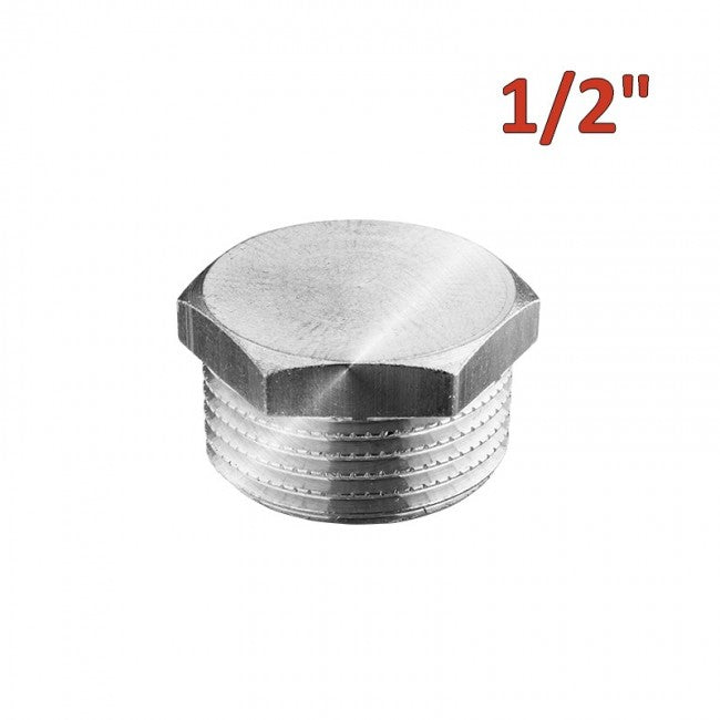 ICMA 237 - Bouchon hexagonal chromé 1/2'' mâle