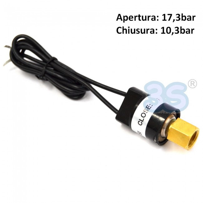 Cartridge pressure switch 1/4 SAE high pressure connection 17.3 - 10.3 Bar