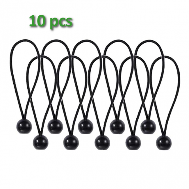 Tendeurs élastiques à boule pour bâches à œillets - Lot de 10