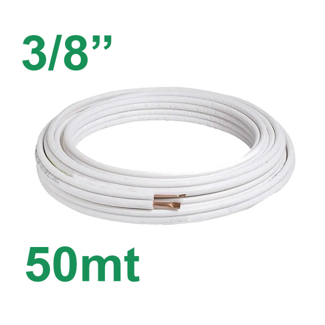 Pre-insulated copper coil 50 m 3/8'' - air conditioning and refrigeration