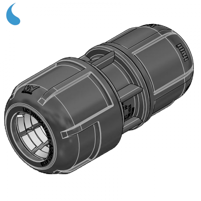 Réduction de la compression du manchon Ø 40 - 32 mm - serrage en polypropylène