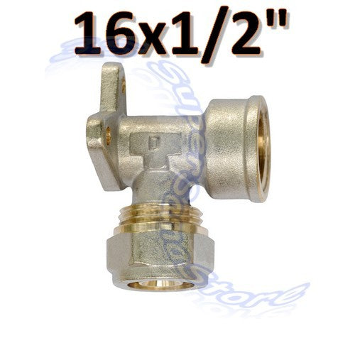 Vis multicouche - Coude à 90° avec support fileté femelle 16 x 1/2