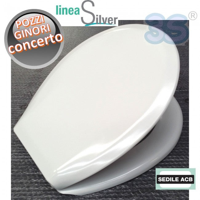 Abattant WC thermodurci Pozzi Ginori CONCERTO - ACB Ercos Argent