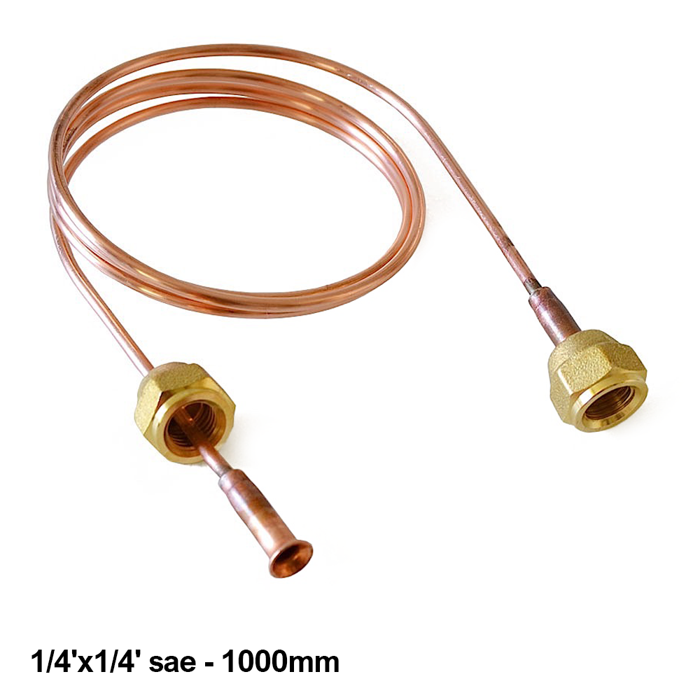 Capillary tube 1/4 x 1/4 1000 mm copper OD 1.68x2.8 mm