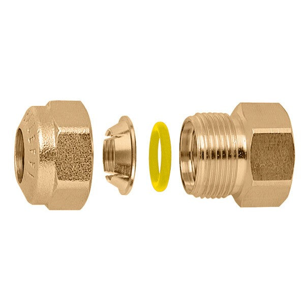 Raccord à compression biconique pour tuyau en cuivre - femelle 1/2'' x Ø 15 mm - 900415