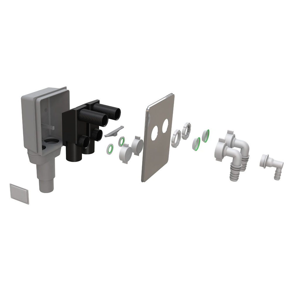 BIBOX double siphon intégré pour la vidange des lave-linge et lave-vaisselle