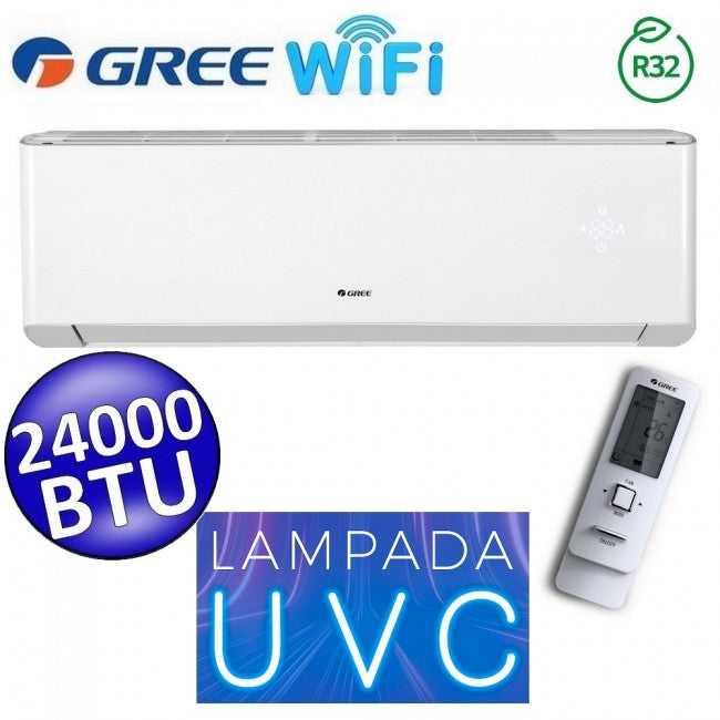 Unité intérieure R32 AMBER PLUS WiFi Gree 24000 Btu split (GREE10185) Lampe de stérilisation UVC