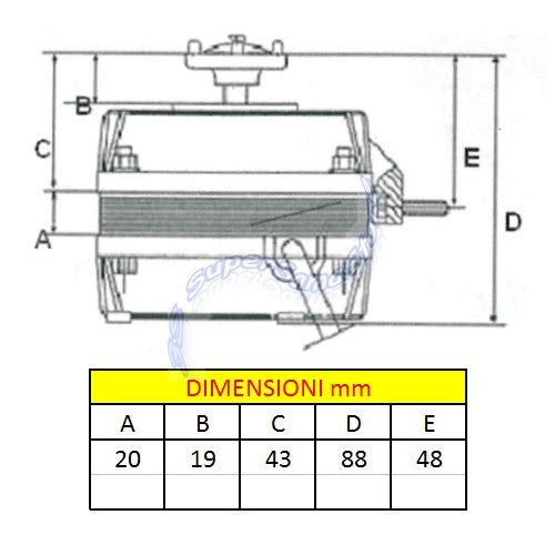 10W pentavalent motor for refrigerator compressor electric fan