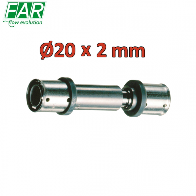 5926 - Joint de réparation et de dilatation pour tuyaux multicouches Ø 20 x 2 mm - FAR