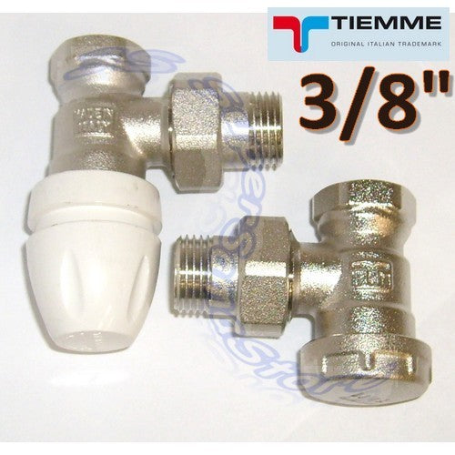 Vanne thermostatique TIEMME + verrou de raccordement en cornière de 3/8''