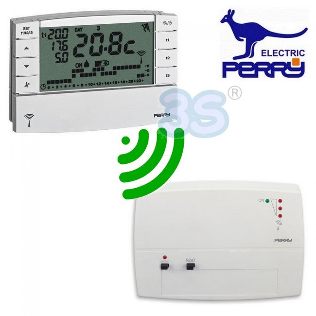 Perry 1TXCRTX05RX01 - Thermostat programmable sans fil avec récepteur à ondes radio