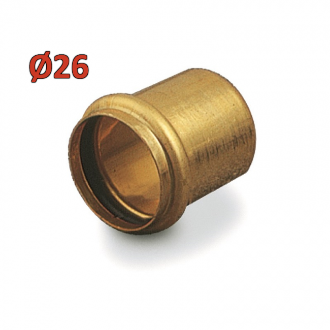 Cuvette à souder en laiton nu Ø 26 mm - pour l'évacuation par siphon