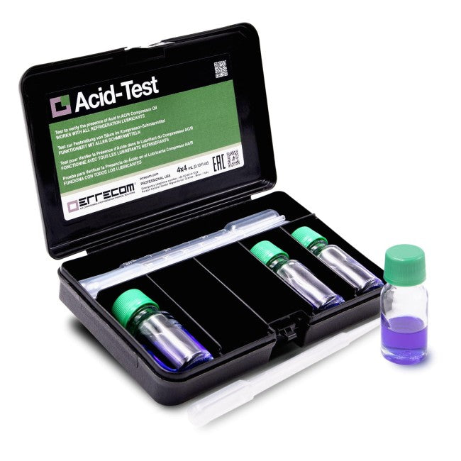 TEST REFRIGERANT - Pack de 3 flacons pour tester la contamination par l'huile sur le gaz réfrigérant