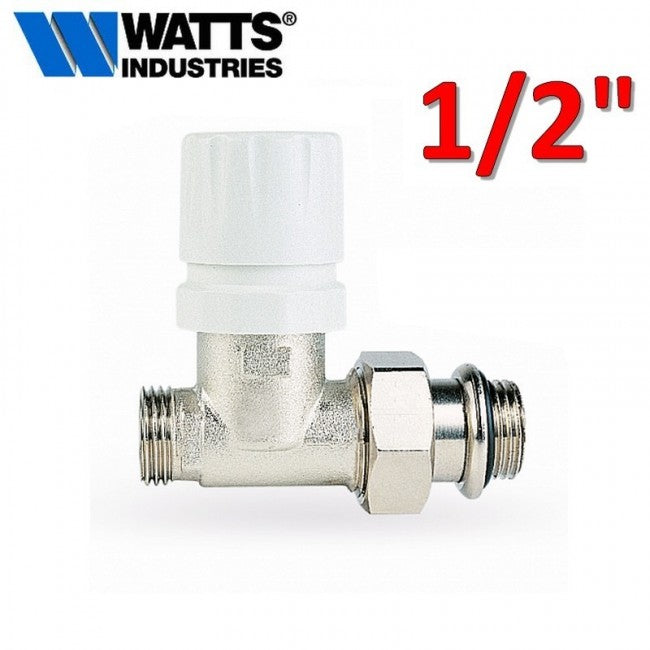 Robinet droit 1/2'' avec raccord en cuivre multicouche pour radiateurs thermostatiques WATTS