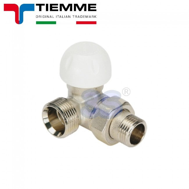 Robinet thermostatique coaxial gauche 1/2'' avec raccord en cuivre - TIEMME