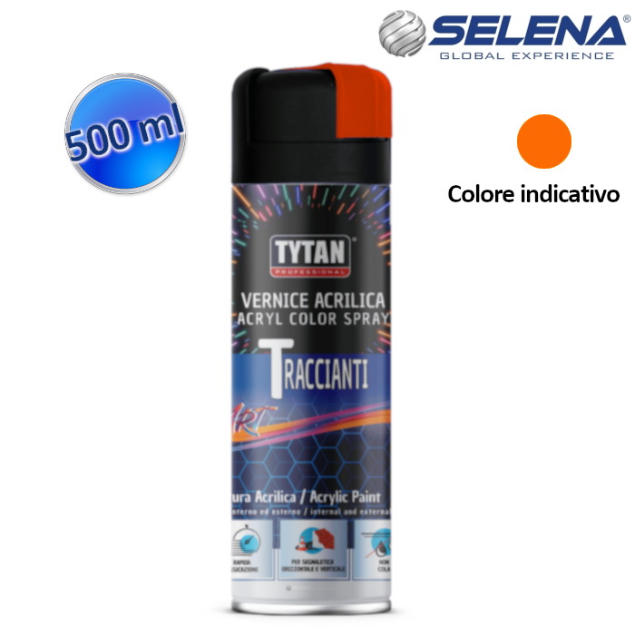 Peinture acrylique orange fluorescente à tracer 500 ml