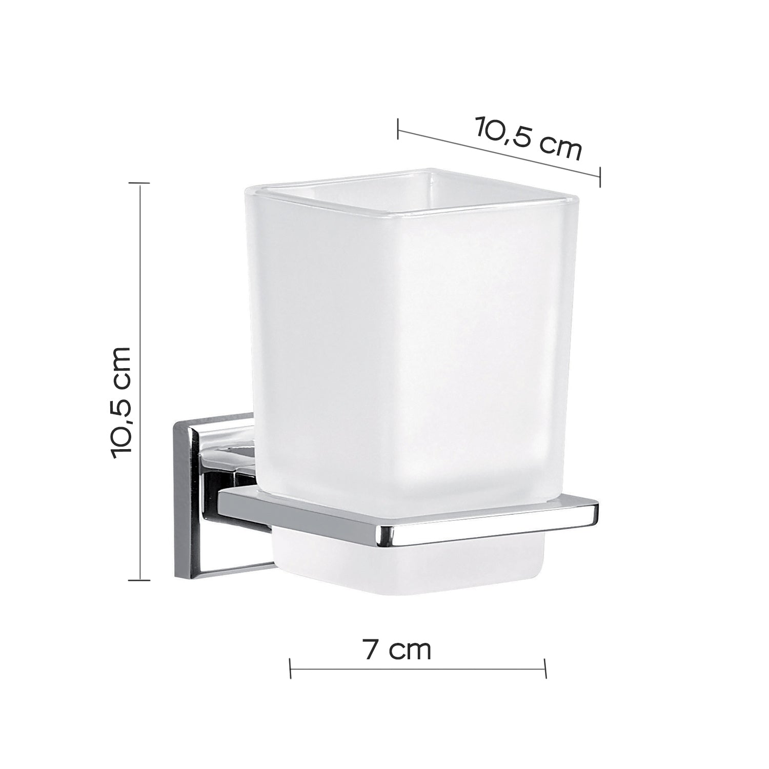 Porte-brosse à dents en verre GEDY COLORADO