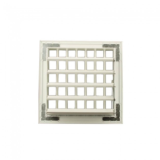 Adjustable WHITE air vent 18x18cm with chimney damper