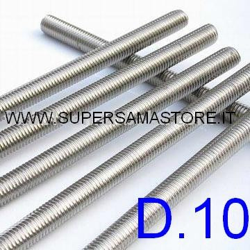 Tige filetée zinguée, 1 mètre de long, M10, Ø 10 mm