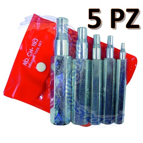 Jeu de 5 poinçons d'expansion de tuyaux : 1/4" - 5/16" - 3/8" - 1/2" - 5/8"