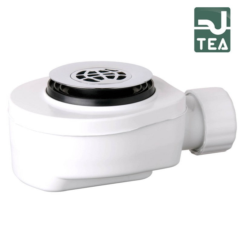 Polypropylene trapped waste with chrome-plated brass grating for shower trays with Ø 50 and Ø 60 mm holes - TEA
