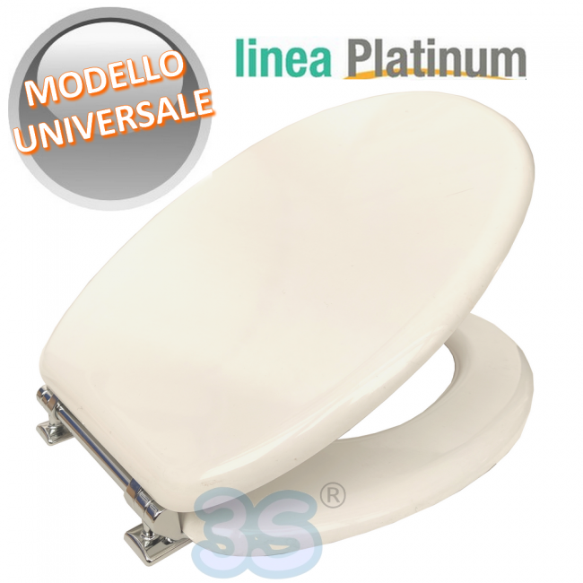 Abattant de toilette universel blanc en thermodurcissable - Gamme ACB Ercos Platinum