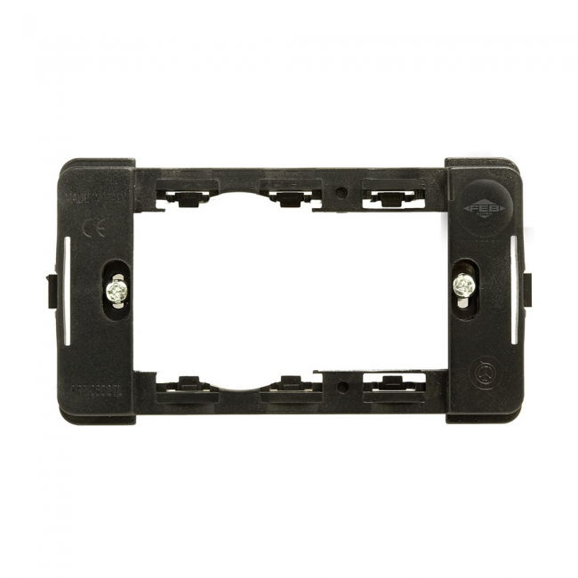 Unel+1 Posto TL Noir Support Compatible avec Bticino Living Classic - Feb Elettrica