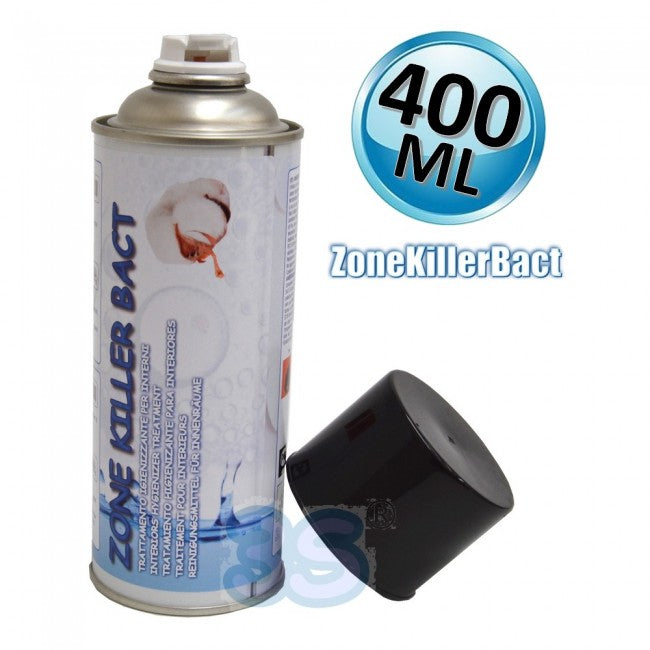 ZONE KILLER BACT Traitement désinfectant pour environnements climatisés - Flacon de talc de 400 ml