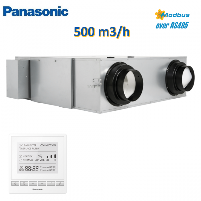 PANASONIC FV 500 m3/h centralized CMV heat recovery unit with control