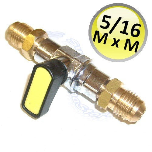 Robinet de gaz réfrigérant mâle-mâle SAE 5/16''