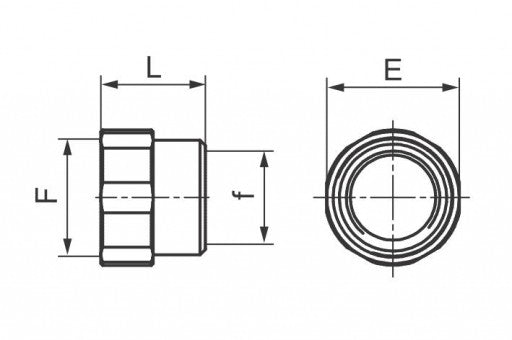 Manchon réducteur en acier zingué 3/4'' x 1/2'' femelle-femelle - 1 PIÈCE