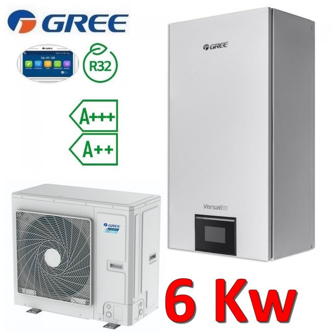 Pompe à chaleur air-eau Gree Versati III Split R32 6,0 kW monophasée