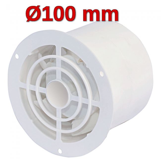 Extracteur sous hotte pour conduit de hotte de cuisine de 100 mm