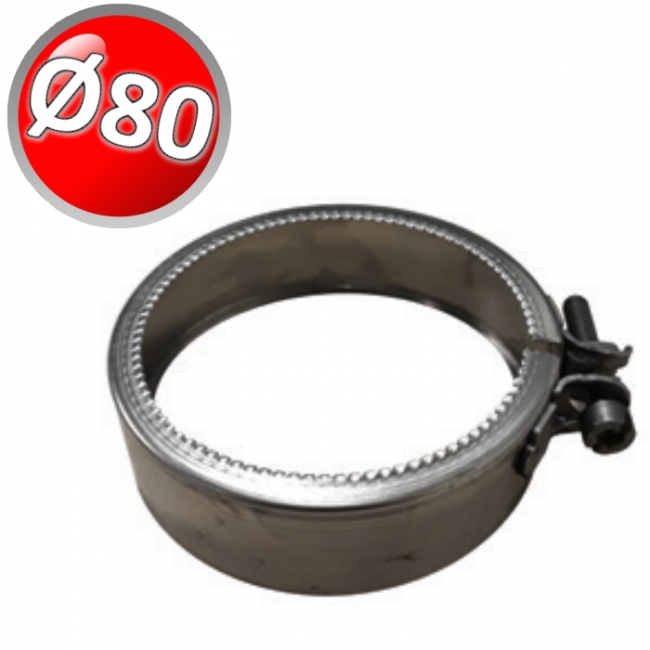Collier de sécurité denté pour PP Ø 80 mm - passage rigide/flexible