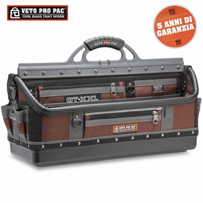 Sac à outils ouvert extra-large pour la construction et la menuiserie - VETO PRO PAC OT-XXL